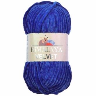 Himalaya Velvet Kadife El Örgü İpi 90029 Saks Mavisi - Himalaya