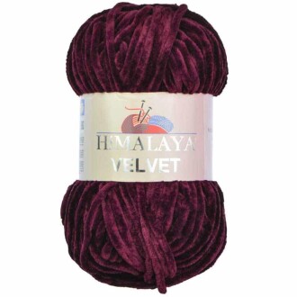 Himalaya Velvet Kadife El Örgü İpi 90039 Mürdüm - Himalaya