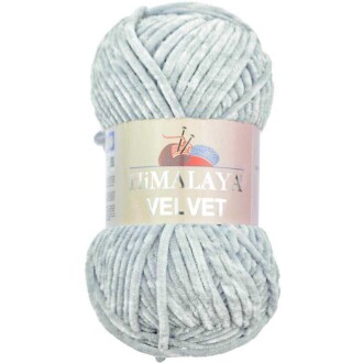 Himalaya Velvet Kadife El Örgü İpi 90051 Gri - Himalaya
