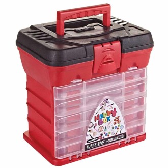 Hobi Kutusu Süper Bag Hobby Box Organizerli Takım Çantası Kırmızı - Orivyum