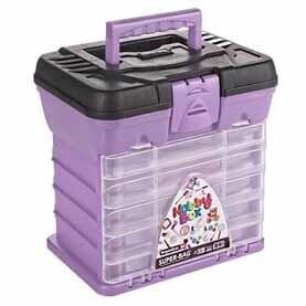 Hobi Kutusu Süper Bag Hobby Box Organizerli Takım Çantası Lila - Orivyum