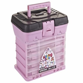 Hobi Kutusu Süper Bag Hobby Box Organizerli Takım Çantası Pembe - Orivyum