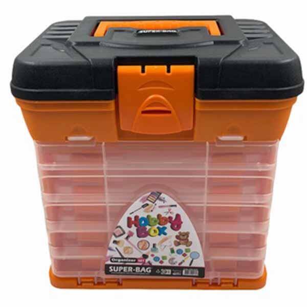 Hobi Kutusu Süper Bag Hobby Box Organizerli Takım Çantası Turuncu - 1
