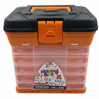 Hobi Kutusu Süper Bag Hobby Box Organizerli Takım Çantası Turuncu - Orivyum