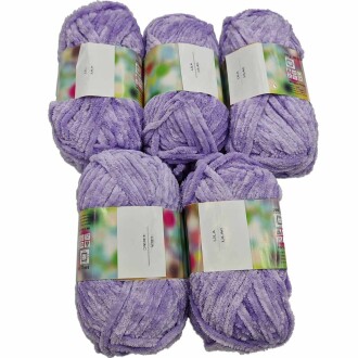 İhraç Fazlası Kadife Örgü İpi ( 5 Adet ) Lila - Orivyum