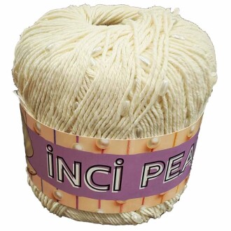 İncili Cotton Pearl Amigurumi İpi ( 50 Gram ) 1305 Krem - Sultan