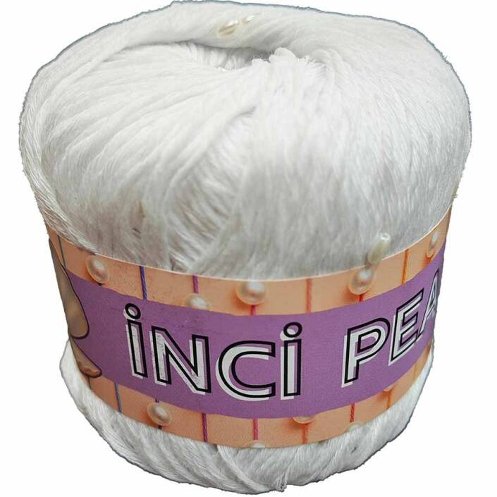 İncili Cotton Pearl Amigurumi İpi ( 50 Gram ) 1306 Beyaz - 1