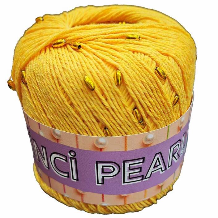 İncili Cotton Pearl Amigurumi İpi ( 50 Gram ) 2705 Sarı - 1