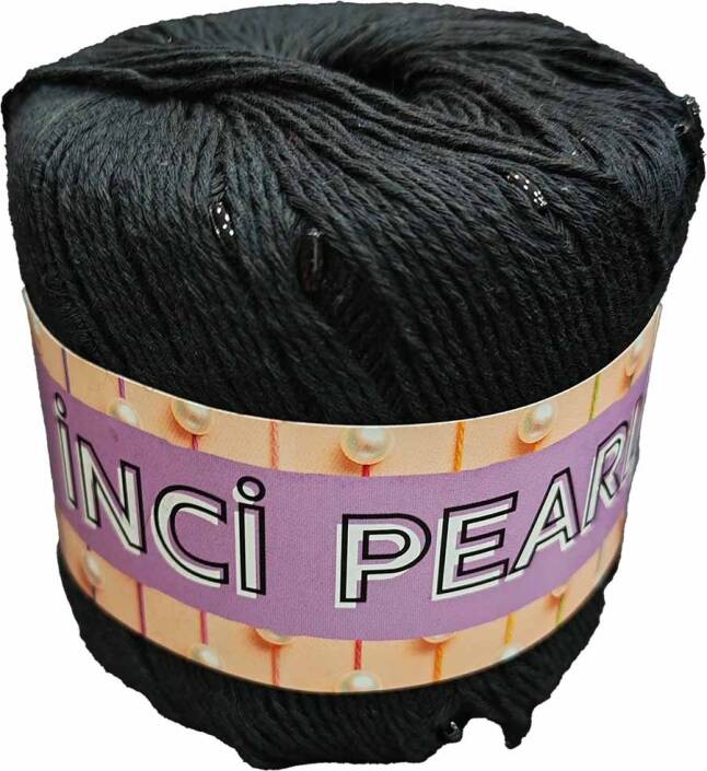 İncili Cotton Pearl Amigurumi İpi ( 50 Gram ) 3101 Siyah - 1