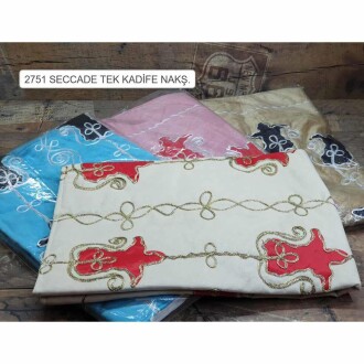 Kadife Nakışlı Seccade - Orivyum