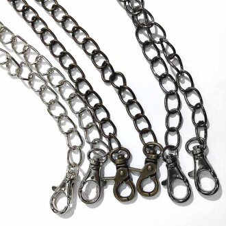 Kancalı Çanta Zinciri Siyah ( 1 Metre ) - Orivyum