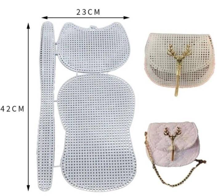 Kanvas Çanta Seti Kedi Model Beyaz - 2