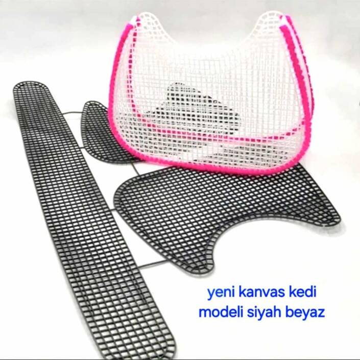 Kanvas Çanta Seti Yeni Kedi Beyaz - 2