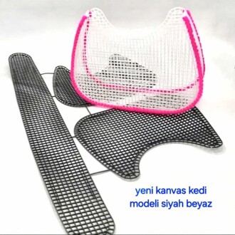 Kanvas Çanta Seti Yeni Kedi Beyaz - 2