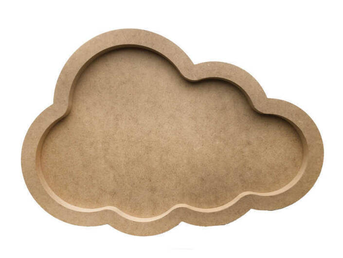 Kapı Süsü Bubble Ahşap Bulut 45X30 Cm - 4