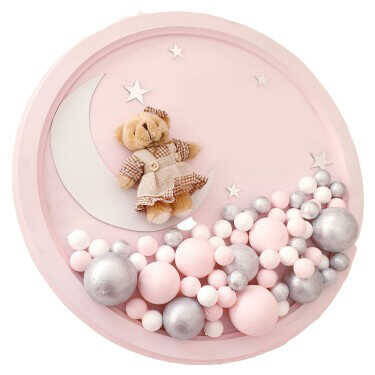 Kapı Süsü Bubble Ahşap Çember 36X36 Cm - 3