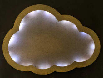 Kapı Süsü Bubble Led Işık Boşluklu Bulut ( 49x35 Cm) - Orivyum