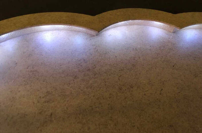 Kapı Süsü Bubble Led Işık Boşluklu Bulut ( 49x35 Cm) - 2