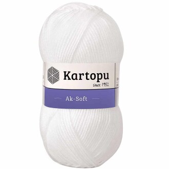 Kartopu Ak-soft El Örgü İpi 10 Beyaz - Kartopu 