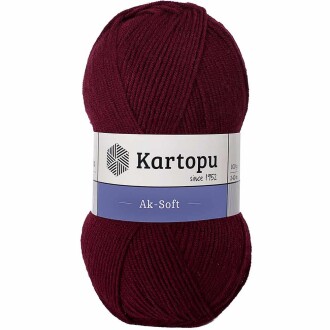 Kartopu Ak-soft El Örgü İpi 110 Bordo - Kartopu 