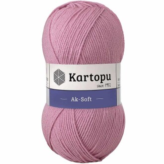 Kartopu Ak-soft El Örgü İpi 1763 Gül Kurusu - Kartopu 