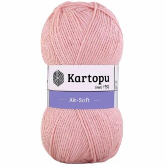 Kartopu Ak-soft El Örgü İpi 258 Pudra - Kartopu 