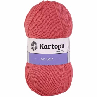 Kartopu Ak-soft El Örgü İpi 260 Mercan - Kartopu 