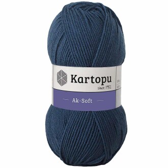 Kartopu Ak-soft El Örgü İpi 650 Kot Mavi - Kartopu 