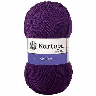 Kartopu Ak-soft El Örgü İpi 721 Koyu Mor - Kartopu 