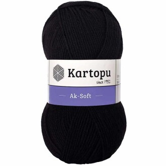 Kartopu Ak-soft El Örgü İpi 940 Siyah - Kartopu 
