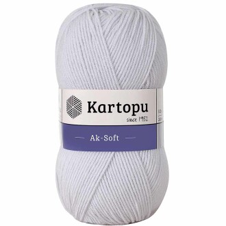 Kartopu Ak-soft El Örgü İpi 992 Alaska Gri - Kartopu 