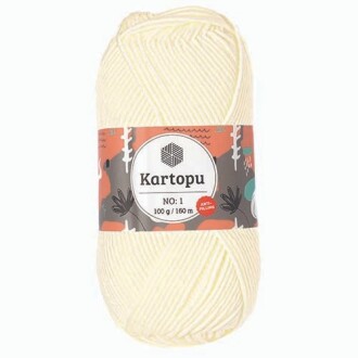 Kartopu No:1 El Örgü İpi 25 Krem - Kartopu 