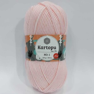 Kartopu No:1 El Örgü İpi 699 Toz Pembe - Kartopu 