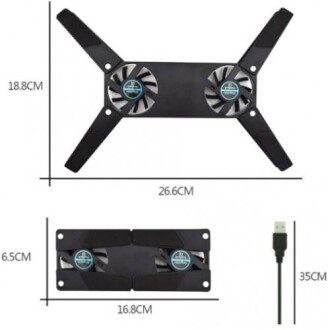 Katlanabilir Laptop Soğutucu 2 fanlı - Orivyum