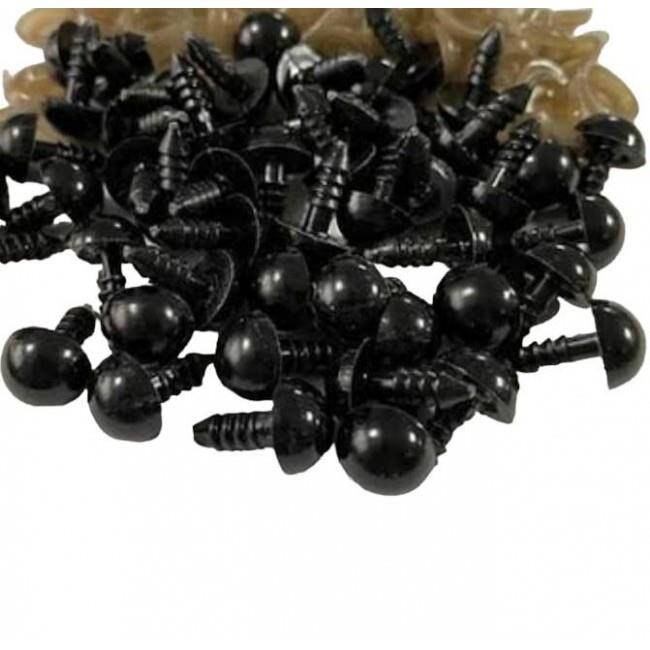 Kilitli Göz Saf Siyah ( 50 Çift ) - 2