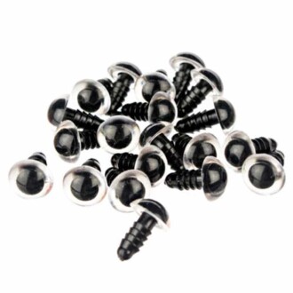 Kilitli Göz Şeffaf Siyah 10 Mm ( 5 Çift ) - Orivyum