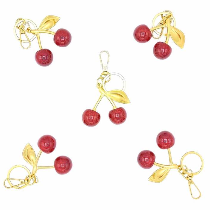 Kiraz Çanta Charm Anahtarlık Aksesuar - 2