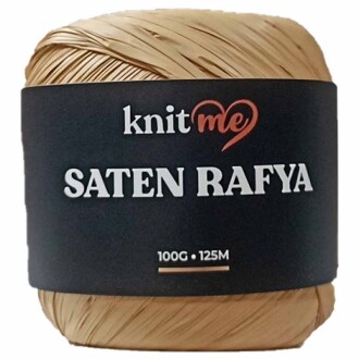 Knit Me Saten Rafya İpi ( 100 Gram ) Koyu Hasır - Orivyum