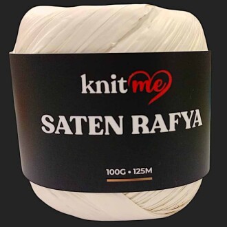 Knit Me Saten Rafya İpi ( 100 Gram ) Krem - Orivyum