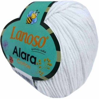 Lanoso Alara Amigurumi Örgü İpi 955 Beyaz - Lanoso