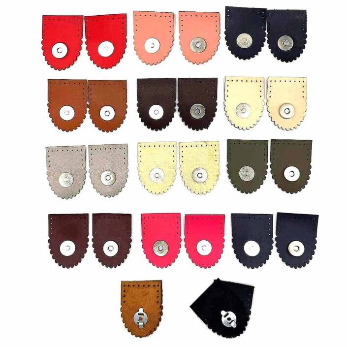 Lazer Desenli Mıknatıslı Deri Çıt Çıt B99 ( 1 Adet ) - 1