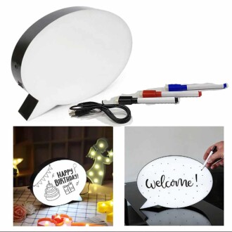 Light Box Led Işıklı Yazı Panosu A4 Kalem Ve Silgili Konuşma Baloncuğu Model - Orivyum