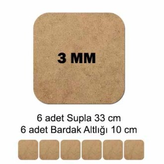 Mdf Supla Tabanı Seti 12 Parça ( 3m ) Kare - Orivyum