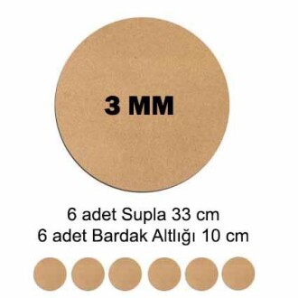 Mdf Supla Tabanı Seti 12 Parça ( 3m ) Yuvarlak - Orivyum