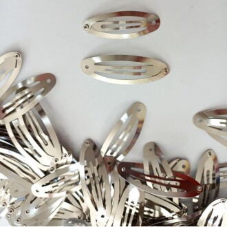 Metal Çıtçıt Toka ( 50 Adet ) Gümüş Renk 5 Cm - Orivyum