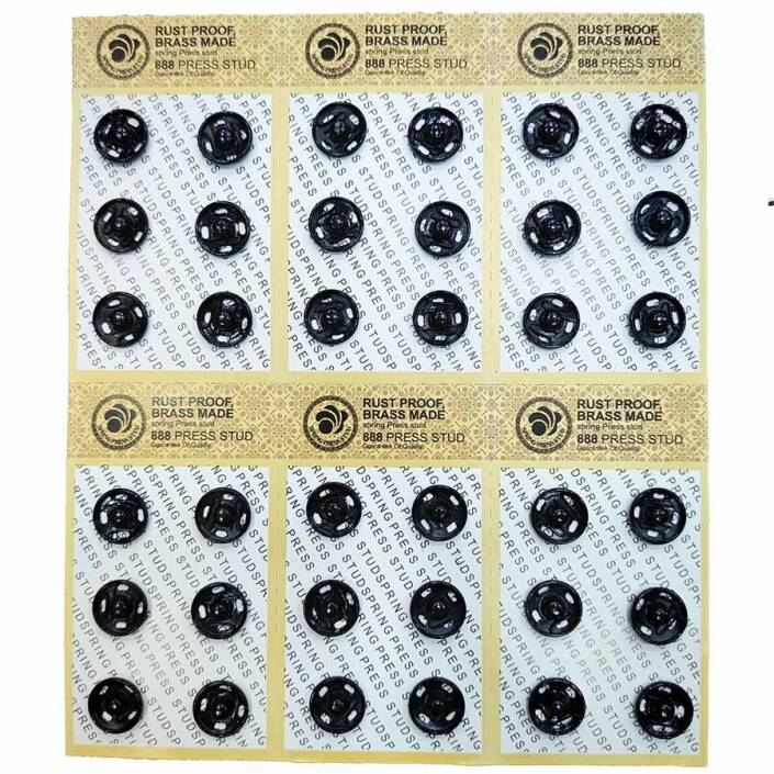 Metal Elbise Çıt Çıt No:3 ( 14 Mm - 36 Adet ) - 2