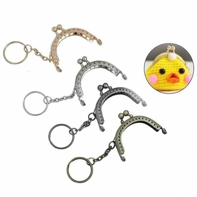 Mini Cüzdan Klips Anahtarlık Oval ( 1 Adet ) 5 Cm - 1
