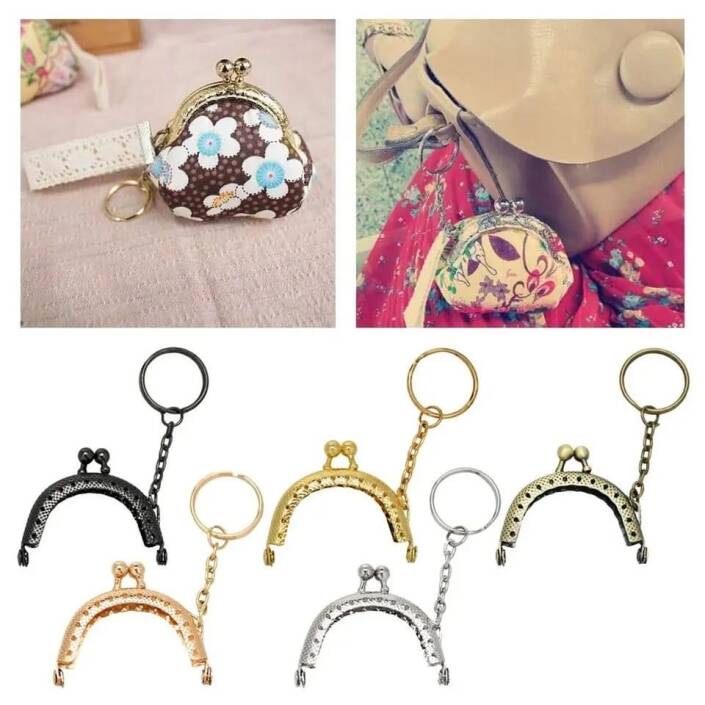 Mini Cüzdan Klips Anahtarlık Oval ( 1 Adet ) 5 Cm - 5