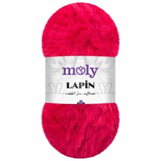 Moly Lapin Tavşan Tüyü Örgü İpi S22 Fuşya (100 Gram ) - Moly