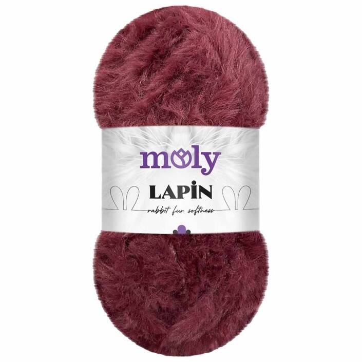 Moly Lapin Tavşan Tüyü Örgü İpi S34 Bordo ( 100 Gram ) - 1